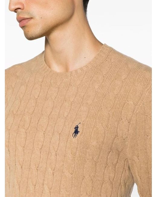 Ralph Lauren Natural Cable-Knit Wool-Cashmere Sweater for men