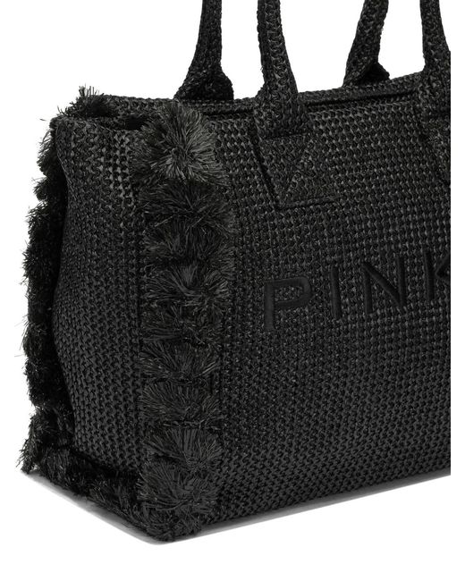 Pinko Black Polypropylene Polyester Polyester Cotton Polyamide Polyurethane Polyester Handbag