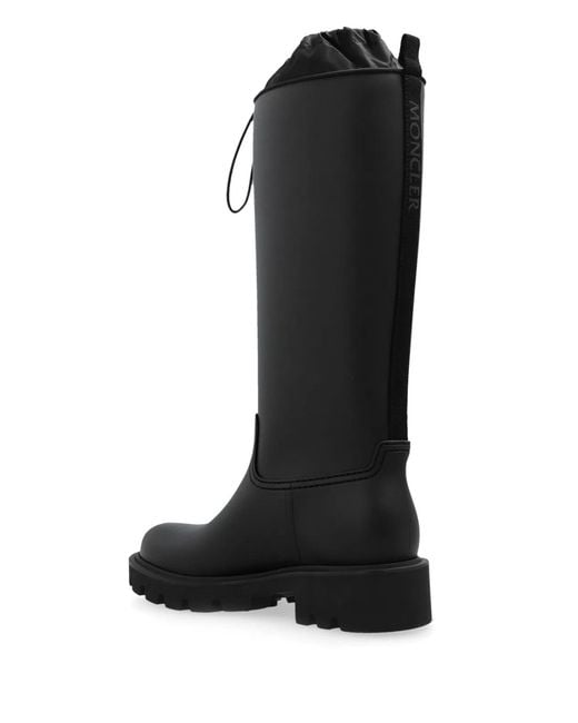 Moncler Black Kickstream High Rain Boots