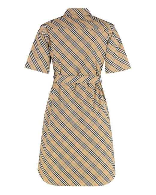 Burberry Natural Cotton Shirtdress