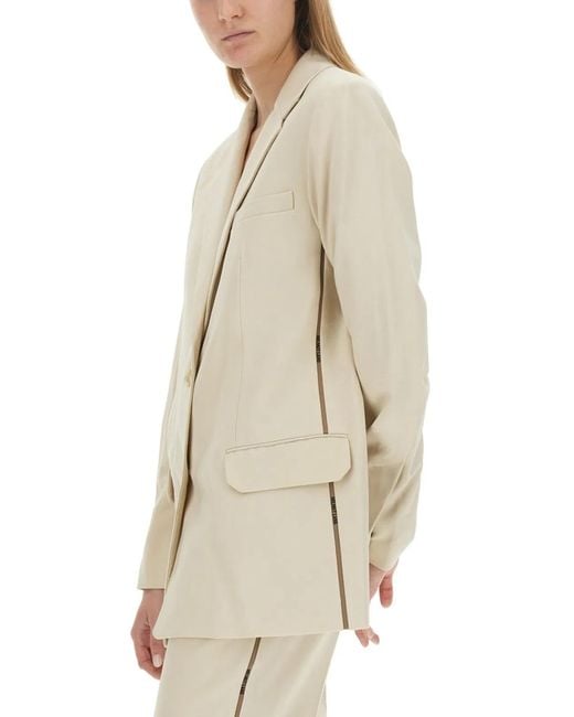 Helmut Lang Natural Jacket With Logo