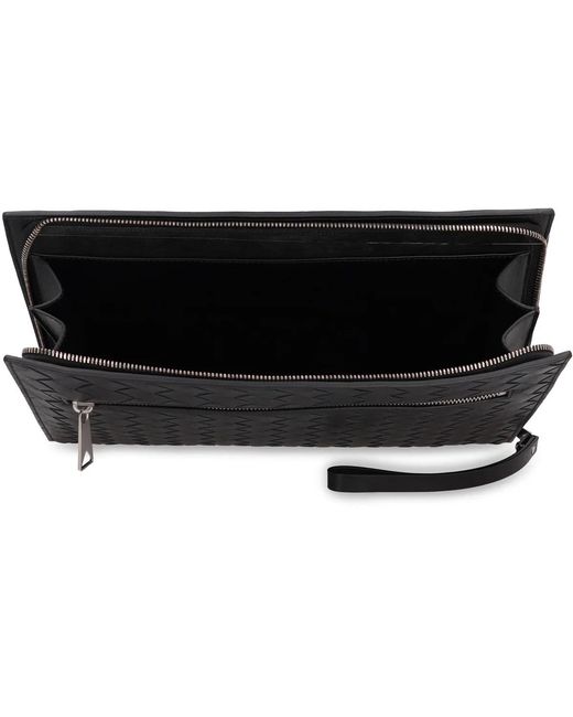 Bottega Veneta Gray Intrecciato Vn Document Case for men