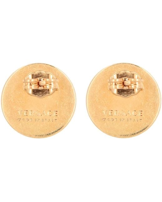 Versace Metallic Tribute Medusa Stud Earrings