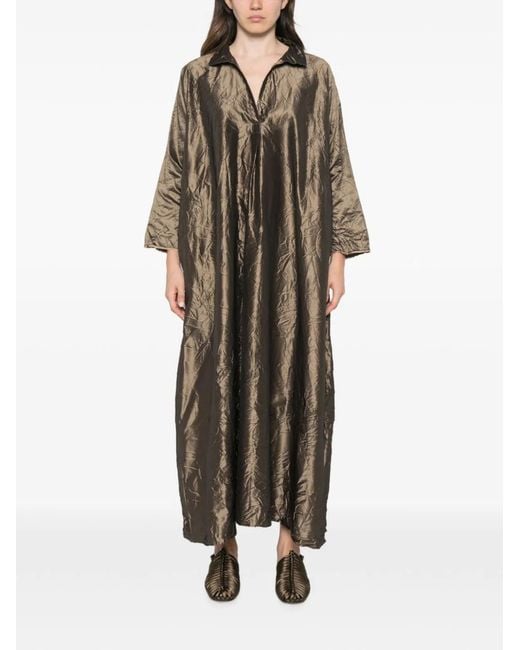 Daniela Gregis Natural Silk Midi Dress