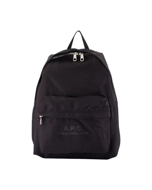 A.P.C. Black Backstage Small Backpack for men