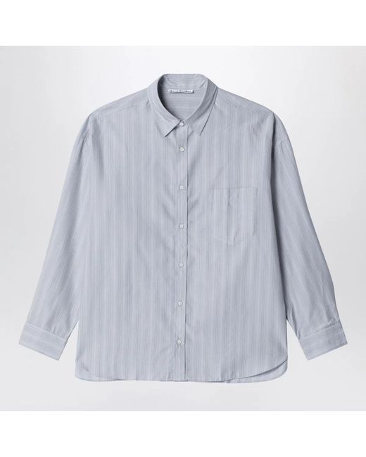 Acne Blue Striped Button-Up for men