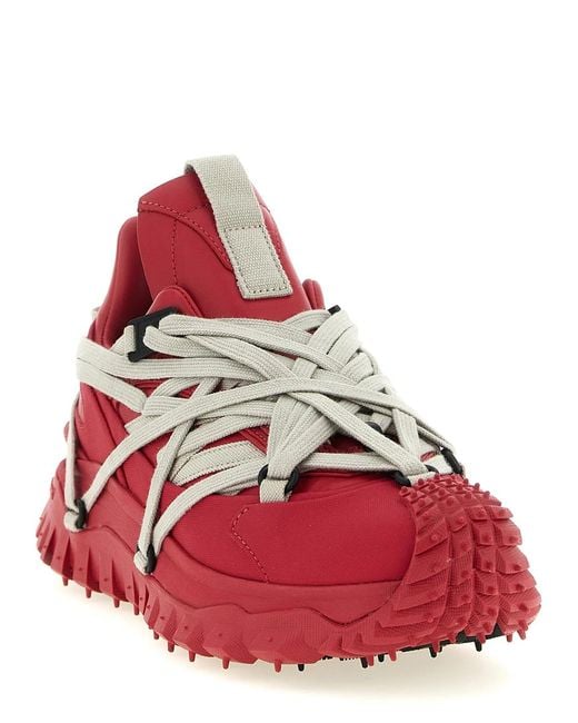 Rick Owens Red Moncler + 'Trailgrip Megalace' Sneakers