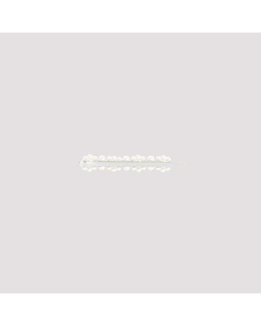 Simone Rocha White Medium Flower Hair Clips