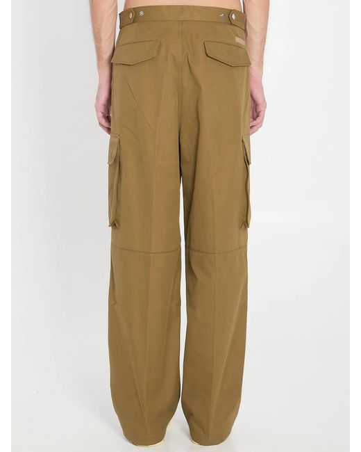 AMI Green Cotton Cargo Pants for men