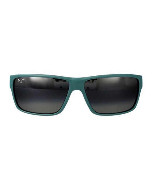 Maui Jim Black Matte Dark Military Acetate Sunglasses