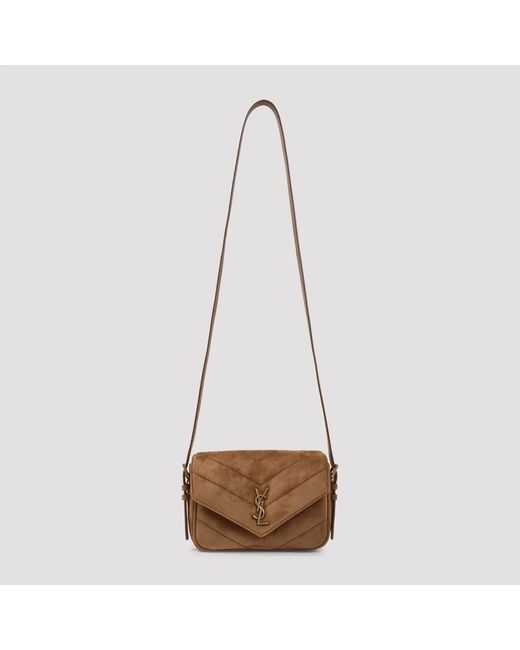 Saint Laurent Natural Cross Body Bags
