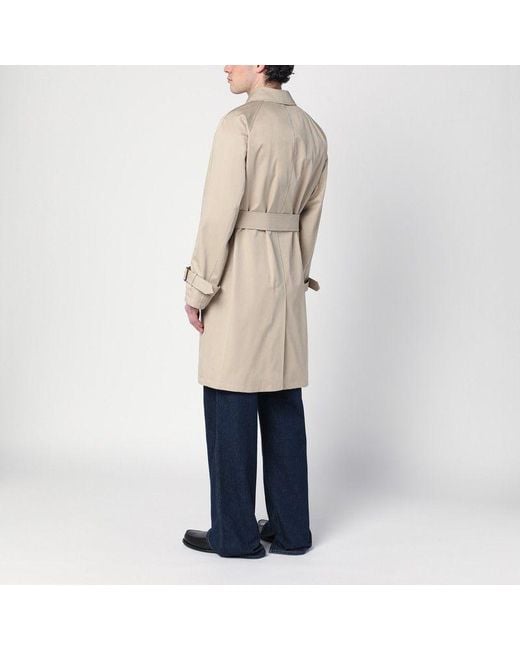 Burberry Natural Cotton Trench Jacket With Belt For for men