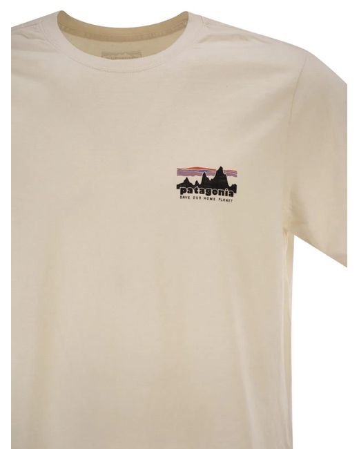 Patagonia Natural Cotton T-Shirt With Print for men