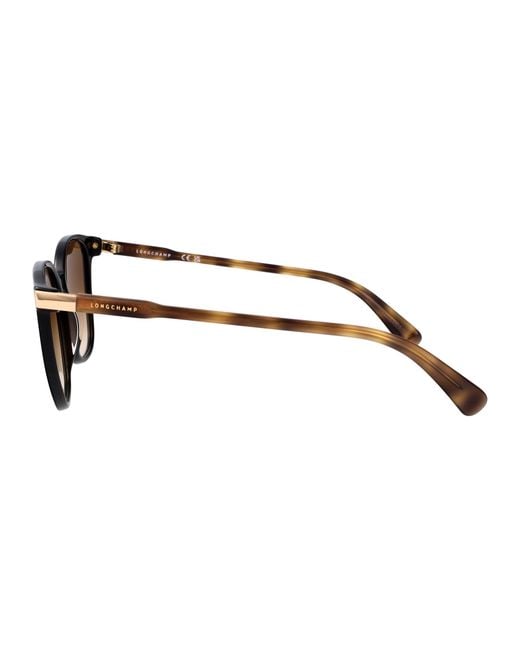 Longchamp Brown Havana Acetate Sunglasses