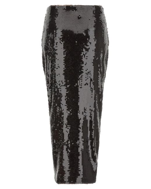 ROTATE BIRGER CHRISTENSEN Black Rotate Birger Christensen 'Sequins Knot' Skirt
