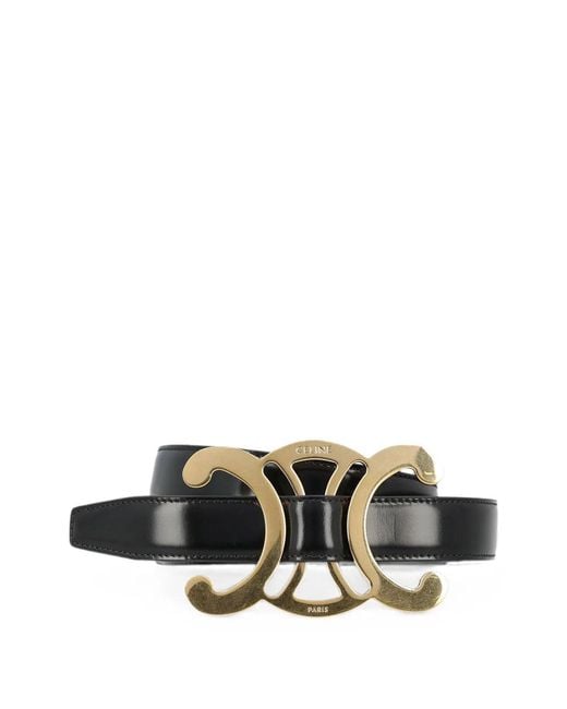 Céline White Triomphe Core Belt