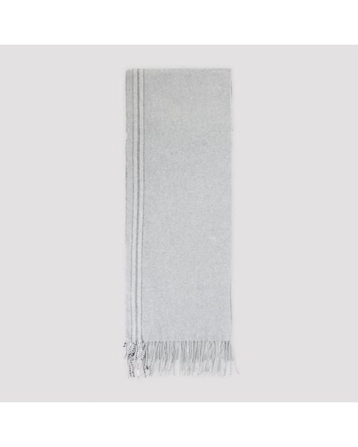 Brunello Cucinelli Gray Light Silk Scarf for men