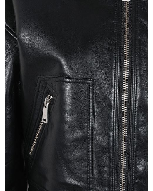 Anine Bing Black "Assan" Recycled Leather Jacket