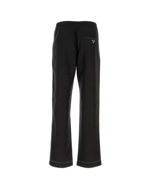 Prada Black Silk Pyjama Pant for men