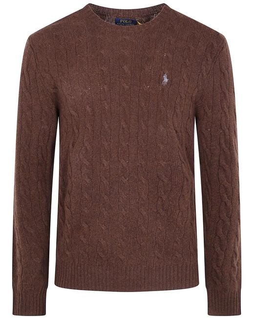 Polo Ralph Lauren Brown Long Sleeve Pullover for men