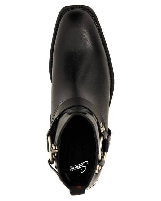 Sonora Boots Black 'Dulce Belt' Ankle Boots