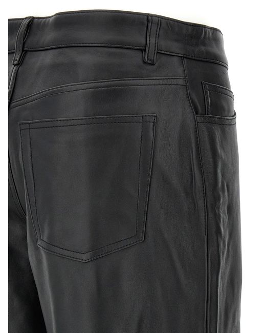 Totême Gray Leather Pants