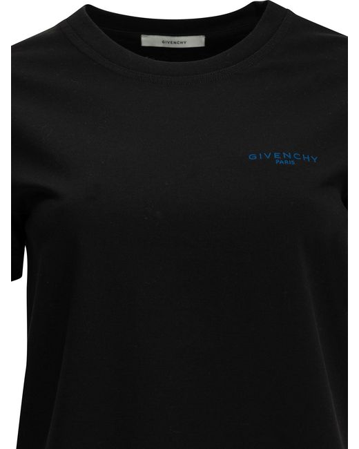 Givenchy Black Cotton Crewneck T-Shirt