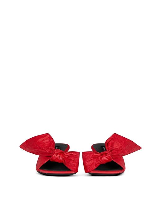 Givenchy Red Boudoir Bow Sandals 65Mm