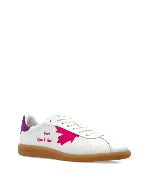 DSquared² Pink Nappa Leather Sneakers