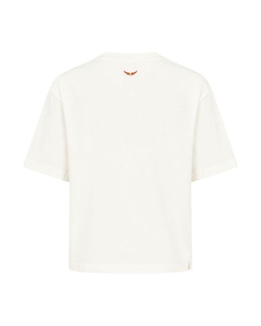 Zadig & Voltaire White Zadig&Voltaire Taida Photo Horse Strass T-Shirt