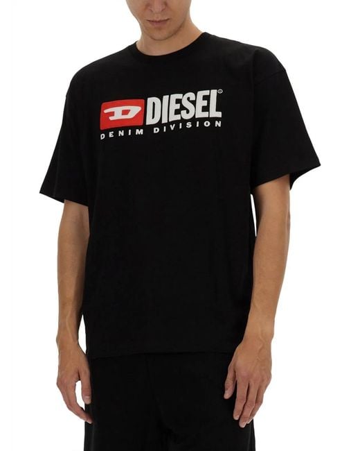 DIESEL Black T-Shirt "T-Boxt-Div" for men
