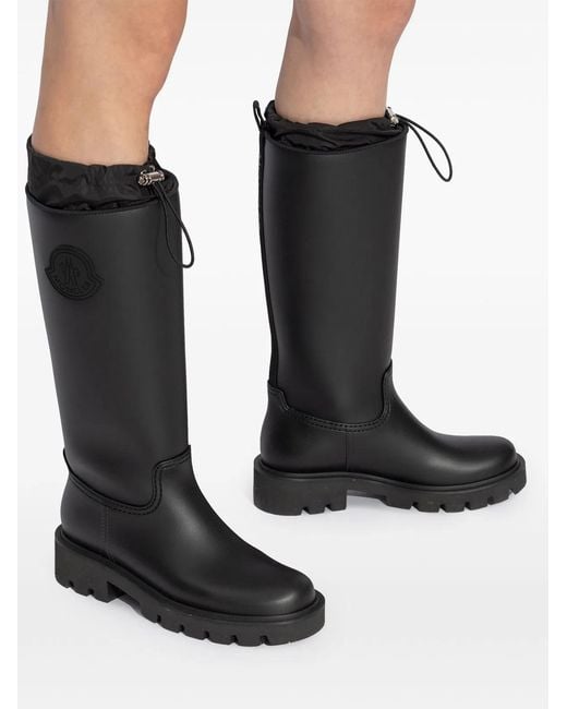 Moncler Black Kickstream High Rain Boots