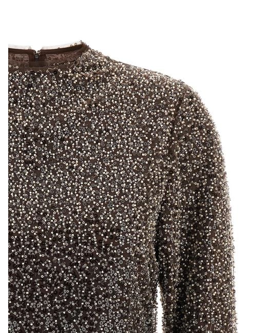 ROTATE BIRGER CHRISTENSEN Black Rotate Birger Christensen Sequin Top