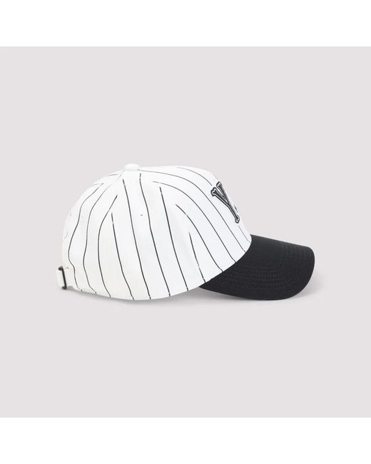 Y-3 White Pinstri Cap for men