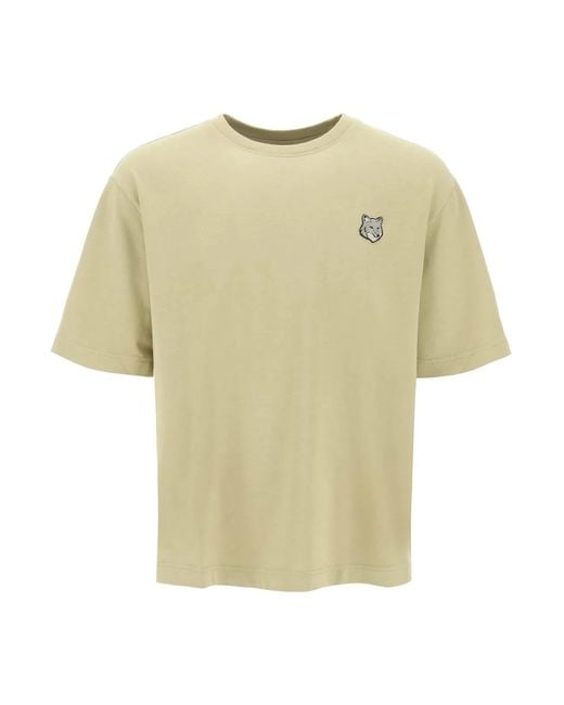 Maison Kitsuné Natural Maison Kitsuné Fox Head T-Shirt for men