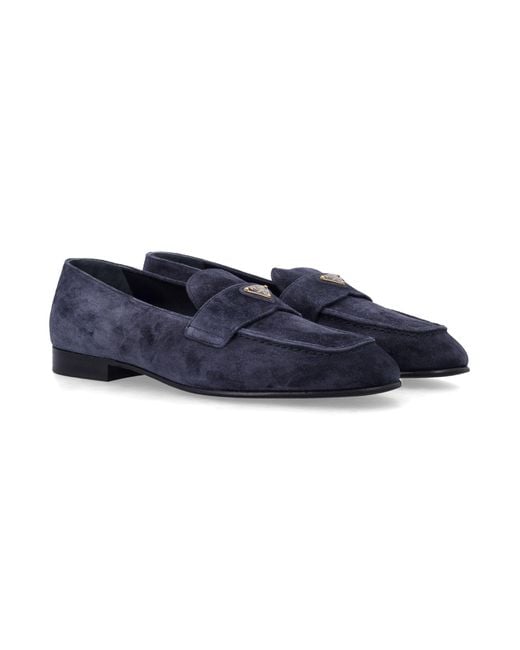 Prada Blue Suede Loafers