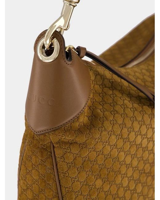 Gucci Brown Suede Medium B Shoulder Bag