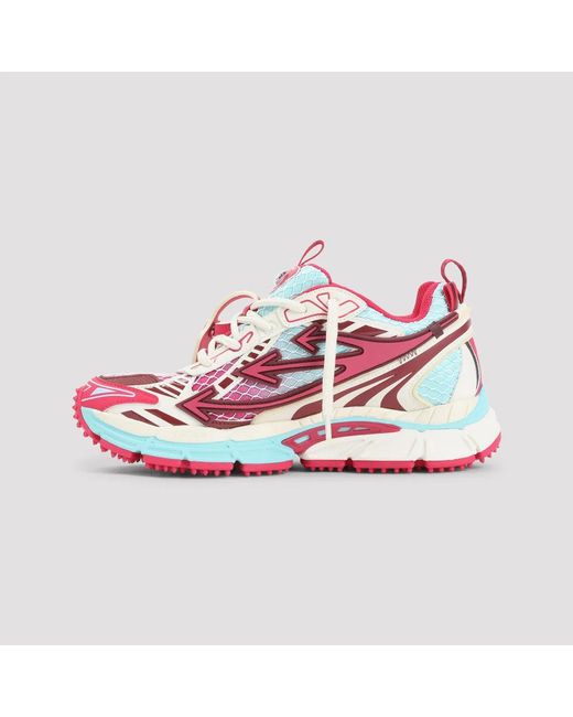 Off-White c/o Virgil Abloh Red Rose Celeste Be Right Back Net Sneakers