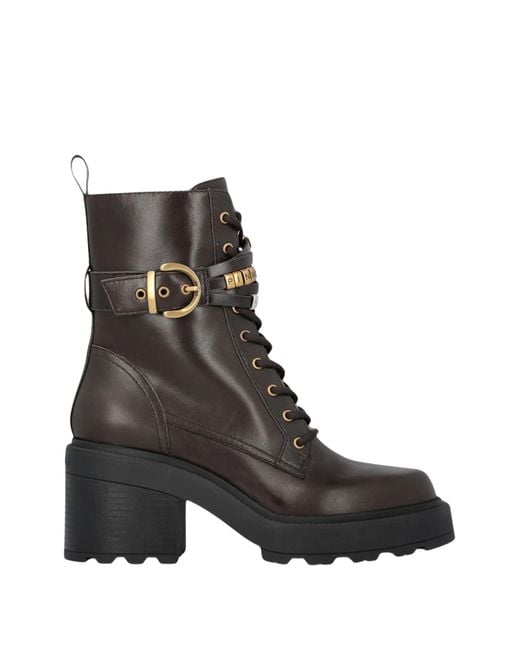 Pinko Black Dark Leather Shoes