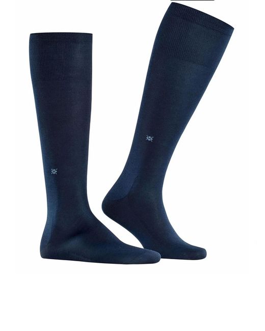 Burlington Blue Cardiff Knee-High Socks for men