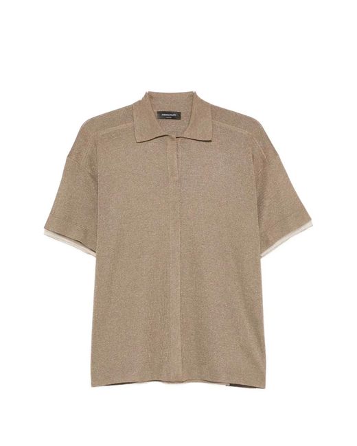 Fabiana Filippi Natural Short-Sleeves Shirt