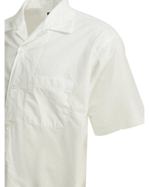 Beams Plus White Pima Cotton Casual Shirt for men