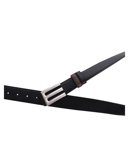 Etro White Reversible Logo Belt Arnica And Lea for men