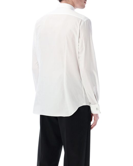 Xacus White Shirt With Italian Collar Cotton for men