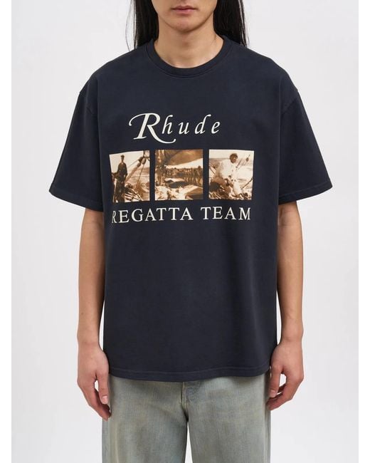 Rhude Blue Usvi Regatta Tour T-Shirt for men