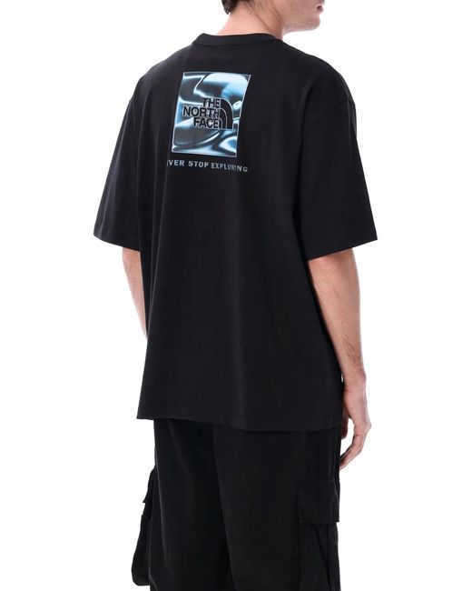The North Face Black Liquid Nse Box Oversized Graphic T-Shirt for men