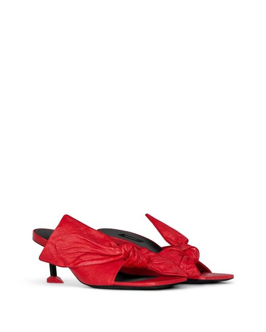 Givenchy Red Boudoir Bow Sandals 65Mm