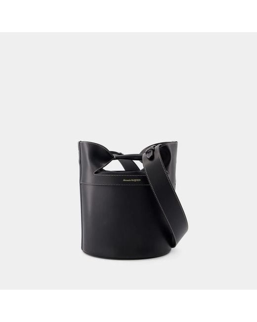 McQueen Black The Bucket Bow Crossbody