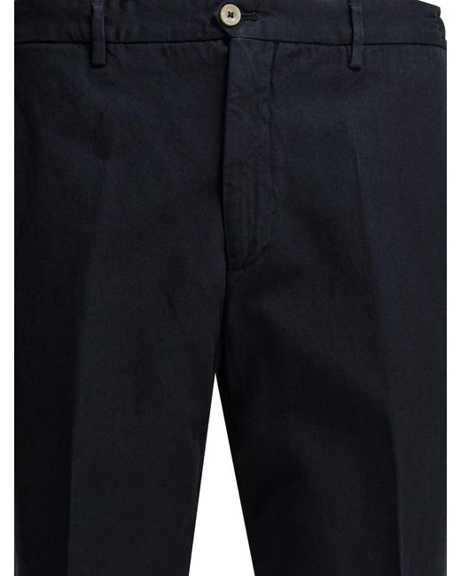 Briglia 1949 Blue Cotton Linen Trousers for men
