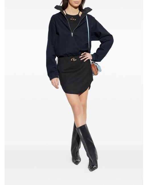 DIESEL Black Polyester Wool Elastane Shorts